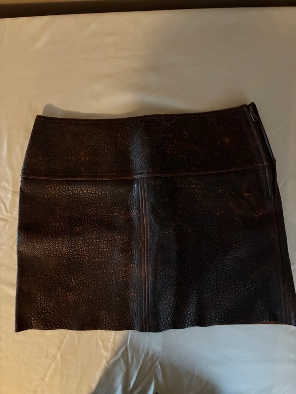 DKNY Genuine Leather Skirt